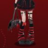 【QinChe HeartWing】 Tote Cross-body Black Red Bag Halloween Shoulders Backpack