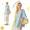 【Hamburger】Tote with Display Pocket Cute Cross-body Pain Bag