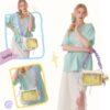 【Hamburger】Tote with Display Pocket Cute Cross-body Pain Bag