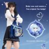 【Fernina】Pain Bag Blue Tote Cross-body Shoulder Ita Bag