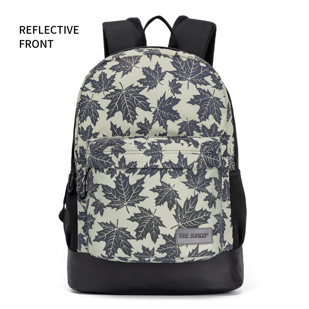 Reflective Backpack Customizable Maple Leaf Safety Schoolbag