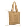 Washable Kraft Paper Bag Brown Eco-friendly Shopping Tote Bag
