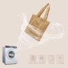 Washable Kraft Paper Bag Brown Eco-friendly Shopping Tote Bag