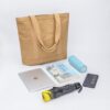 Washable Kraft Paper Bag Brown Eco-friendly Shopping Tote Bag