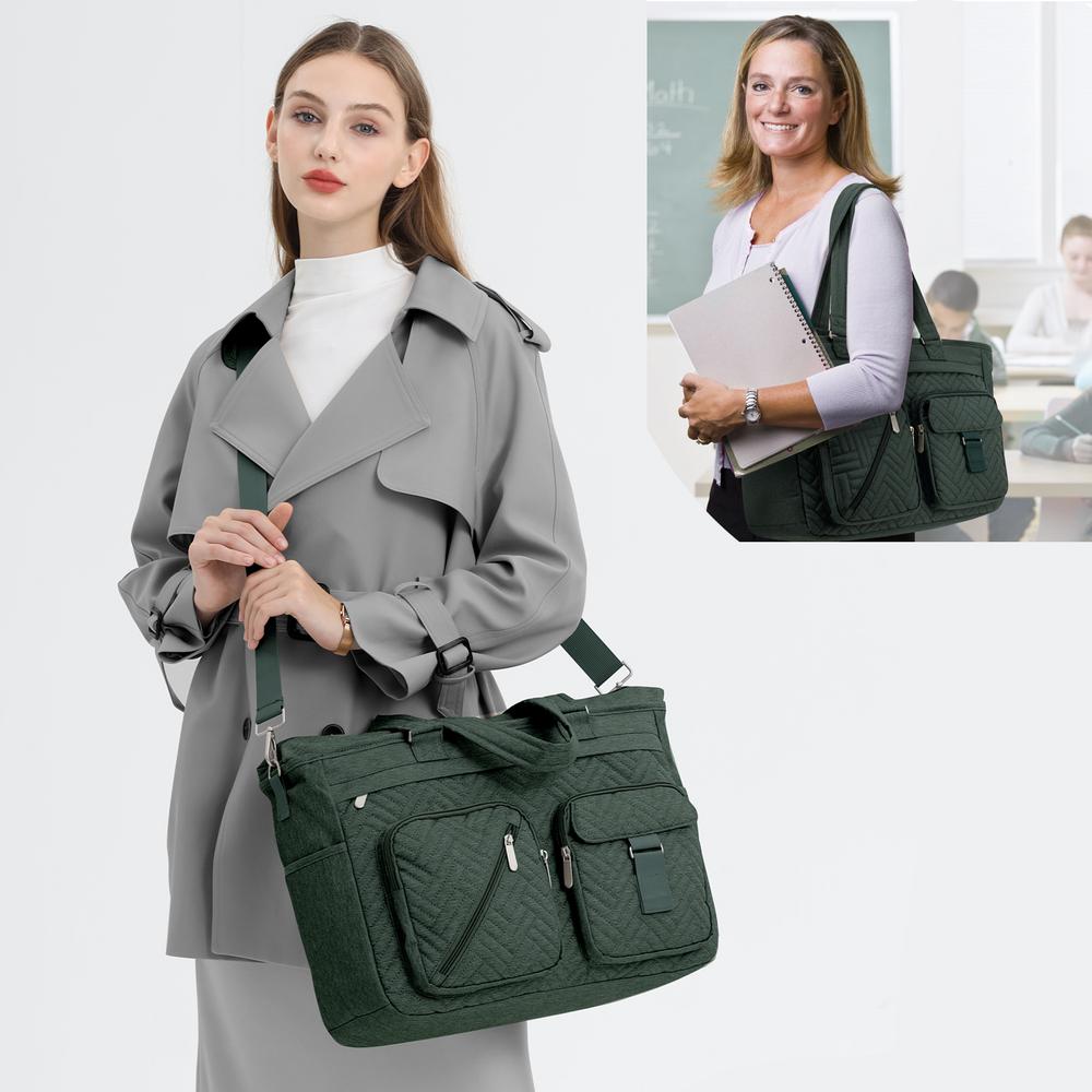 Pockets Tote Bag Teacher Office Mommy Shoulder Bag Customizable