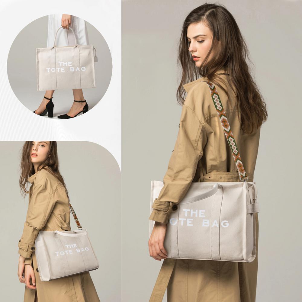 Canvas Tote Bag Simple Shoulder Shopping Bag