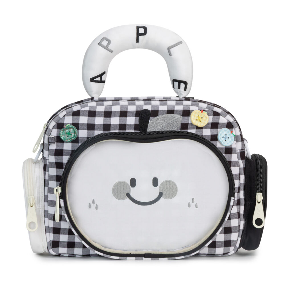 【Smile Apple】HandBag Cross-body Bag Green Cute Ita Backpack - Black