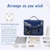 【Not Easy】Briefcase Oriental Classical Style Blue Ita Pain Bag
