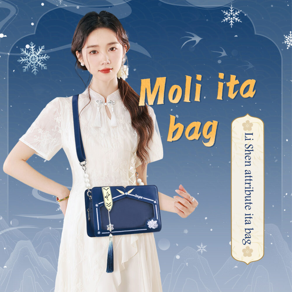 【Li Shen】Moli Three Carrying Styles Dark Blue Ita Bag