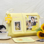 Sunflower Ita Bag: Kawaii Photocard & Pin Display Crossbody Bag