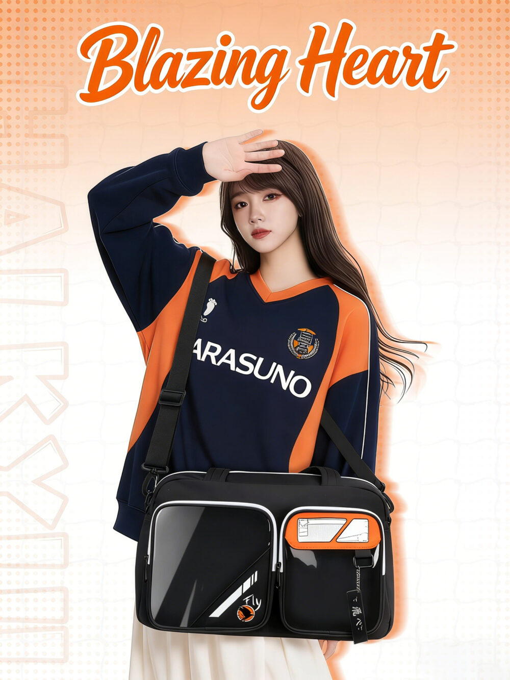 【Blazing Heart】Karasuno Volleyball Anime Crossbody Messenger Ita Bag