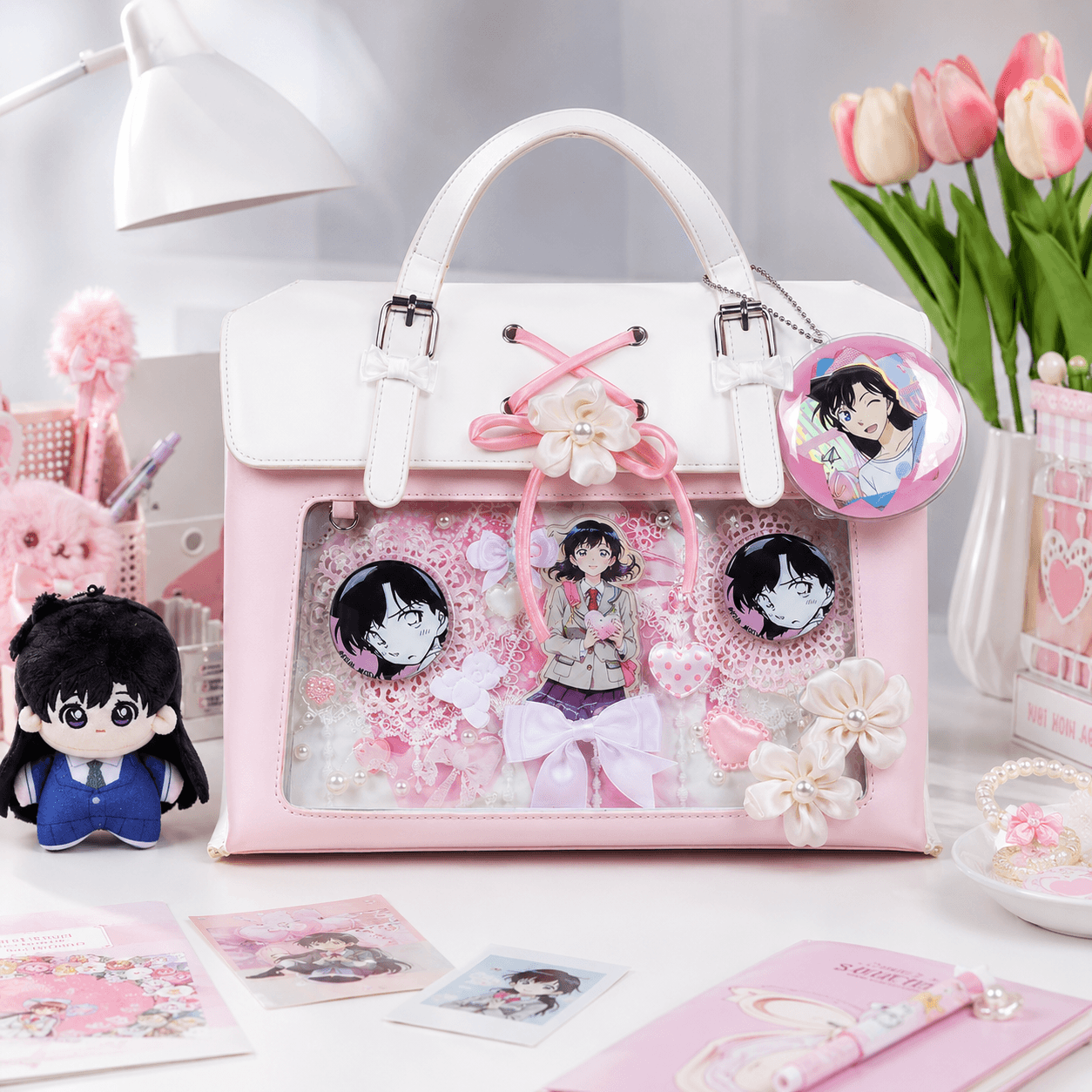 Our Wind Message Pink Satchel Ita Bag