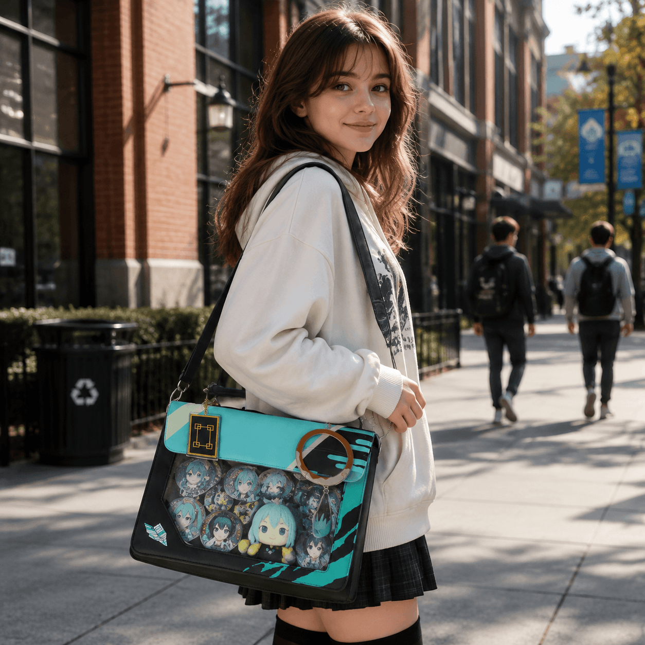 Mist Serenity Convertible Ita Crossbody Bag and Backpack Showcase
