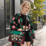 Obsessed! This checkered anime ita bag is literal perfection 💚❤️