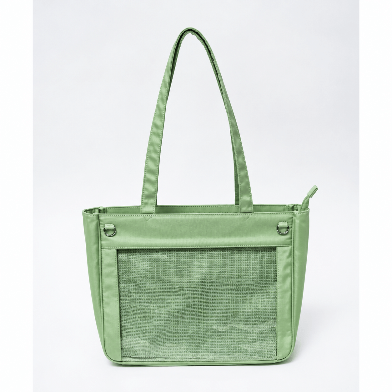 Green Nylon Basic Tote Ita Bag
